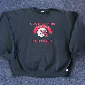 Vintage Coon Rapids Cardinals Sweatshirt Mens 2XL Black Football Russell USA